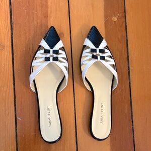 Sarah Flint Black and White Kim Mules